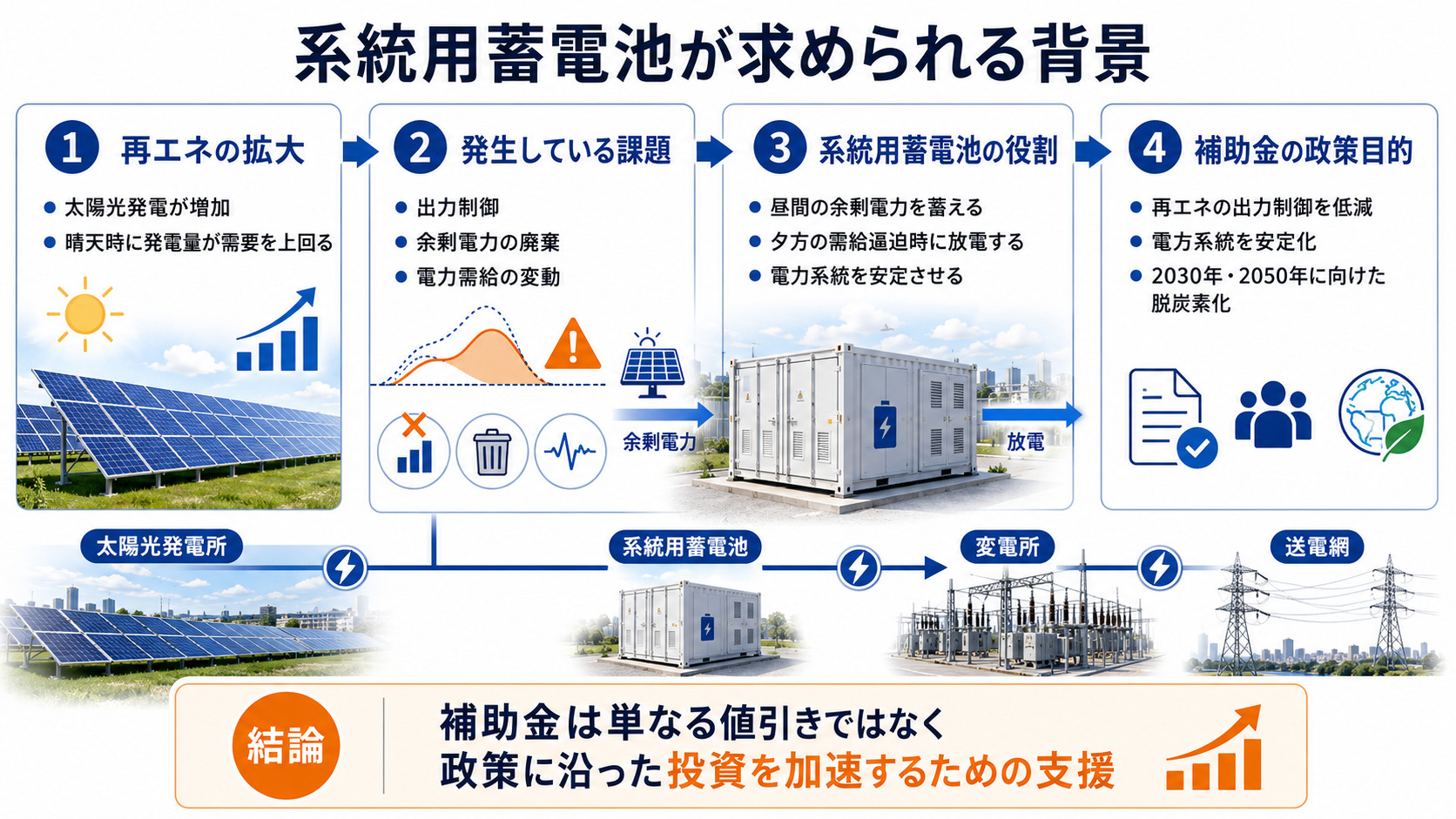 系統用蓄電池と補助金の政策目的
