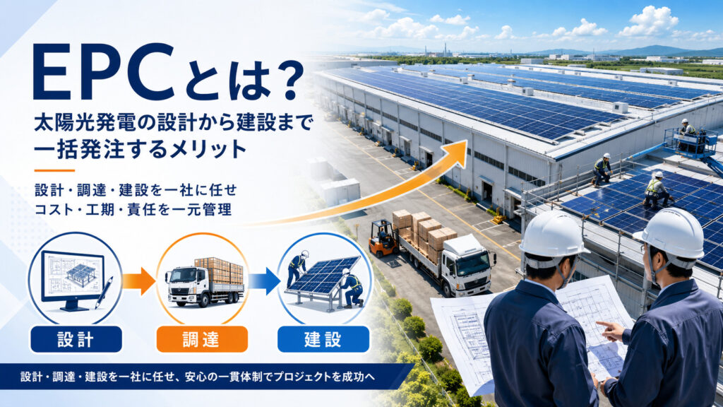 EPCとは？太陽光発電の設計から建設まで一括発注するメリットを解説