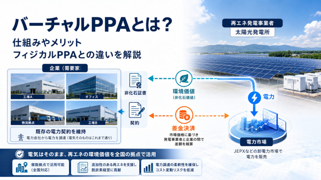 バーチャルPPAとは？仕組みやメリット、フィジカルPPAとの違いを解説