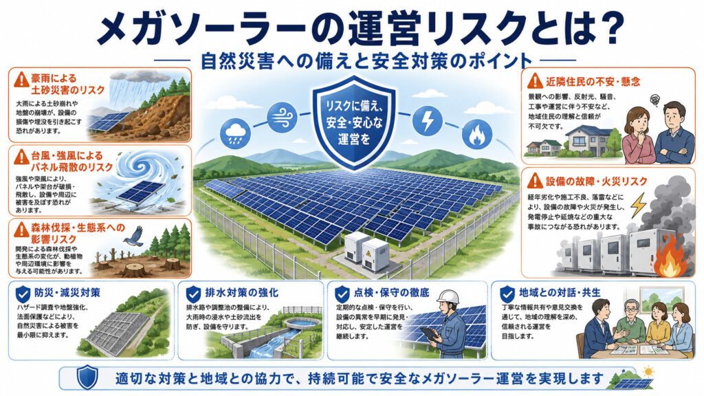 メガソーラーの運営リスクと安全対策