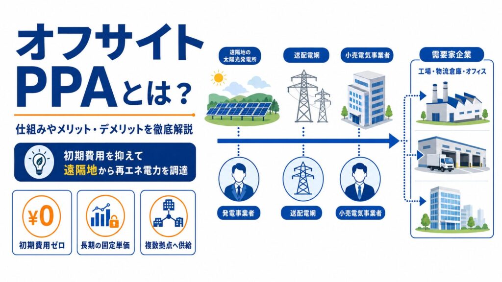 オフサイトPPAの仕組みを示す図解