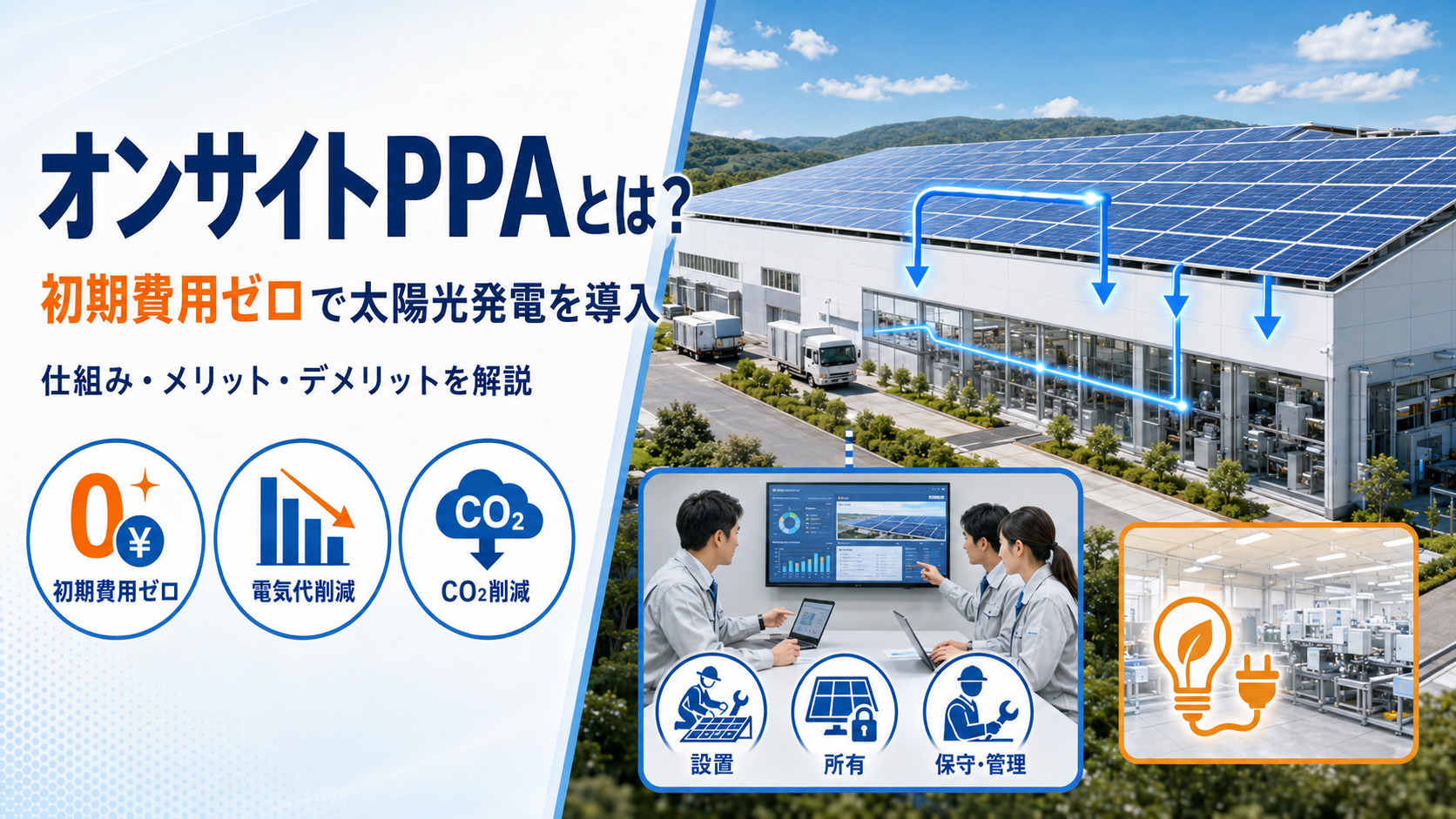 オンサイトPPAの仕組みと導入メリット