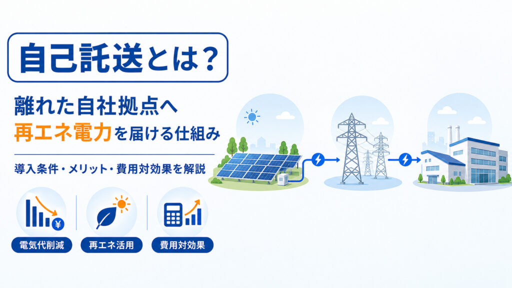 自己託送で離れた自社拠点へ電力を届ける仕組み