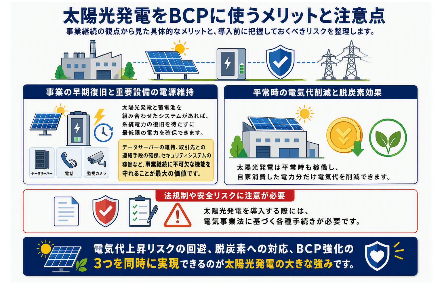 非常用電源のメリットと導入時の注意点