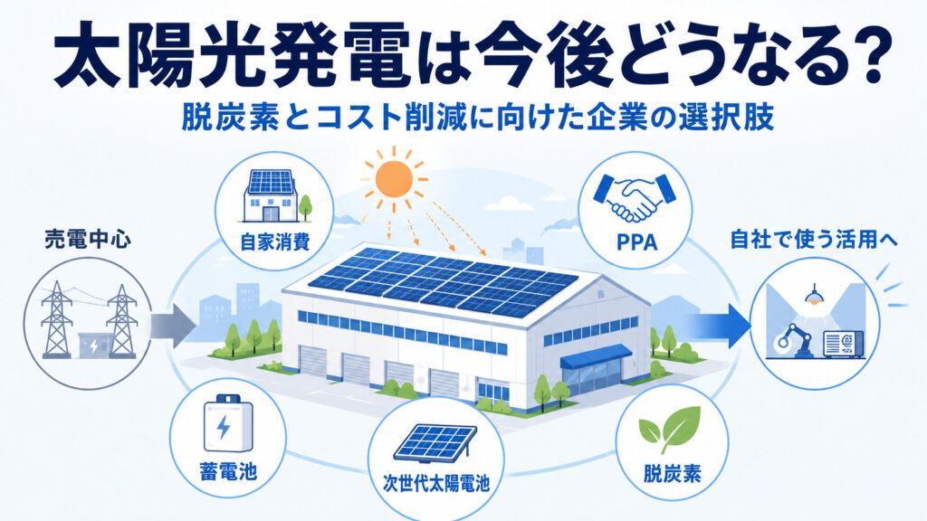 太陽光発電の今後と企業の選択肢