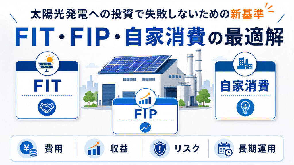 太陽光発電投資の判断基準を示す図
