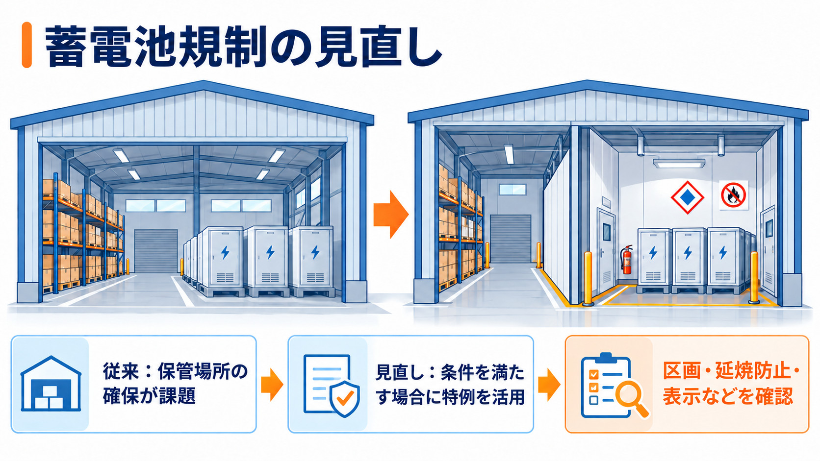 蓄電池規制の見直しと安全対策