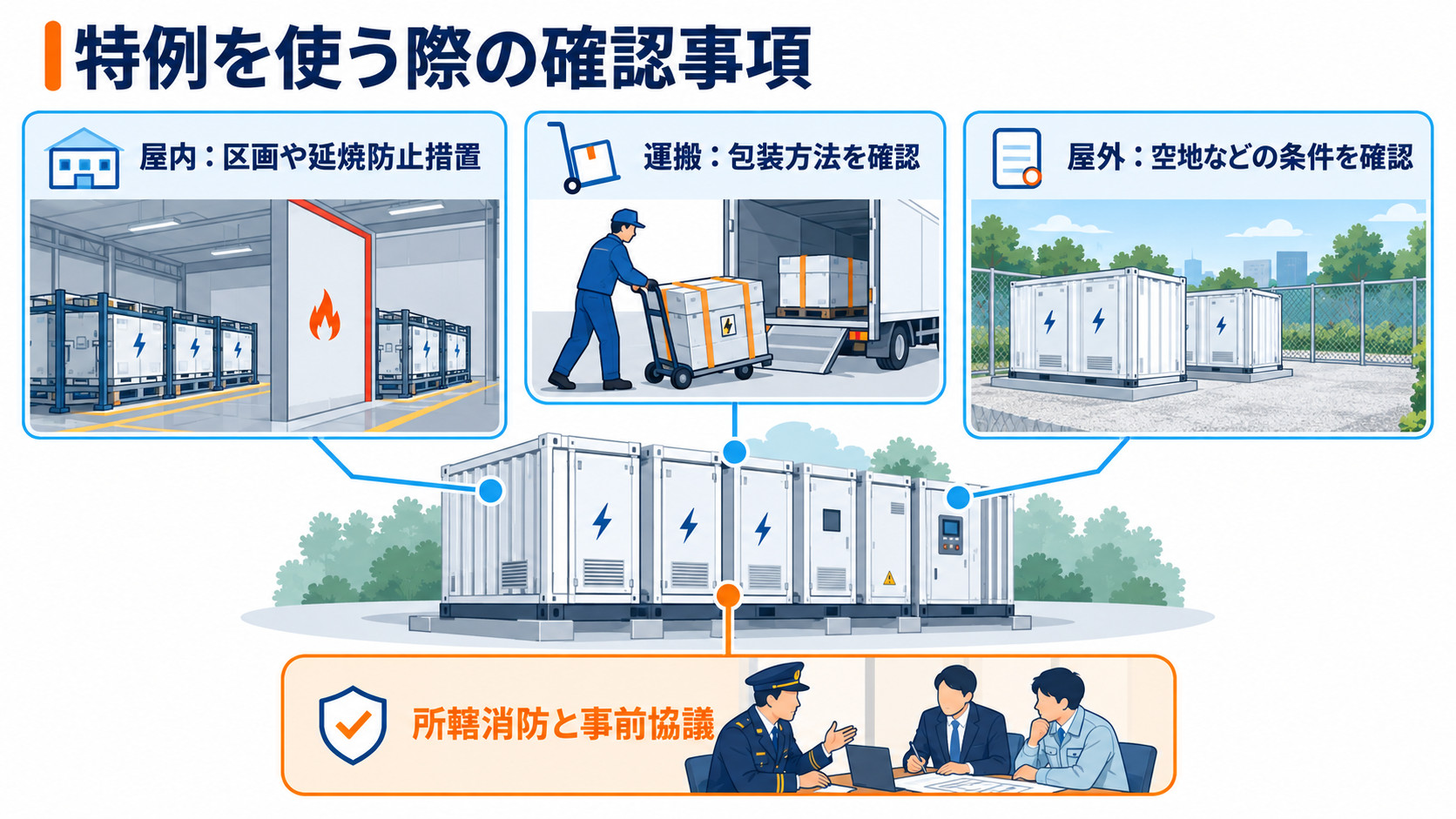 蓄電池の保管・運搬に関する特例の確認事項