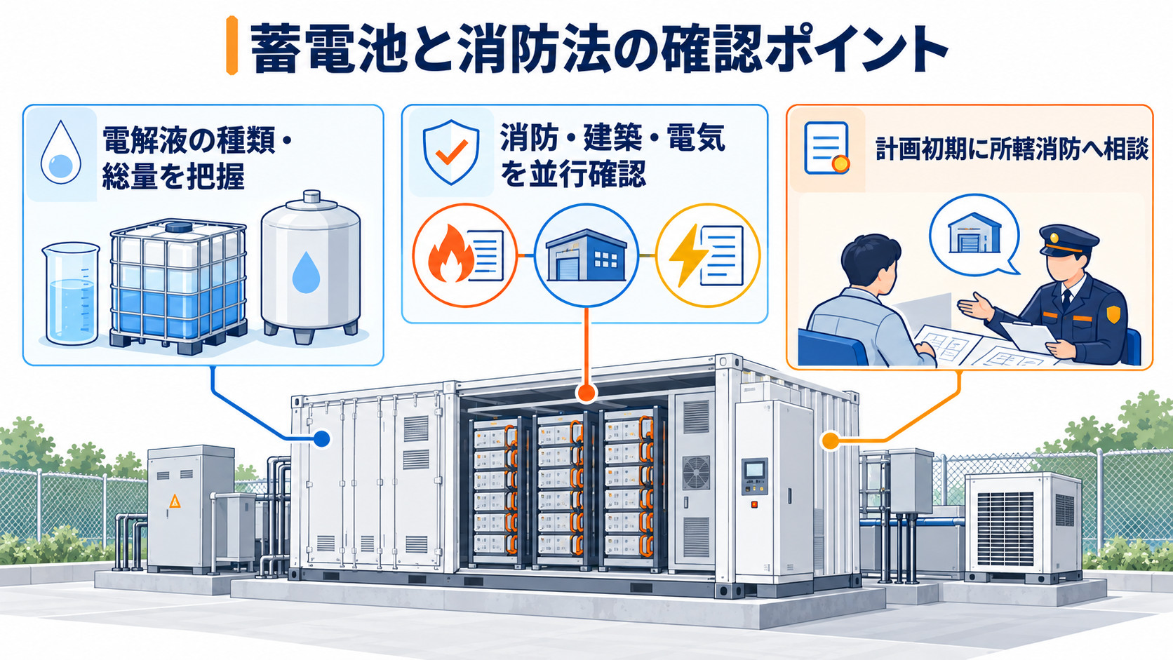 蓄電池と消防法の設置前確認ポイント
