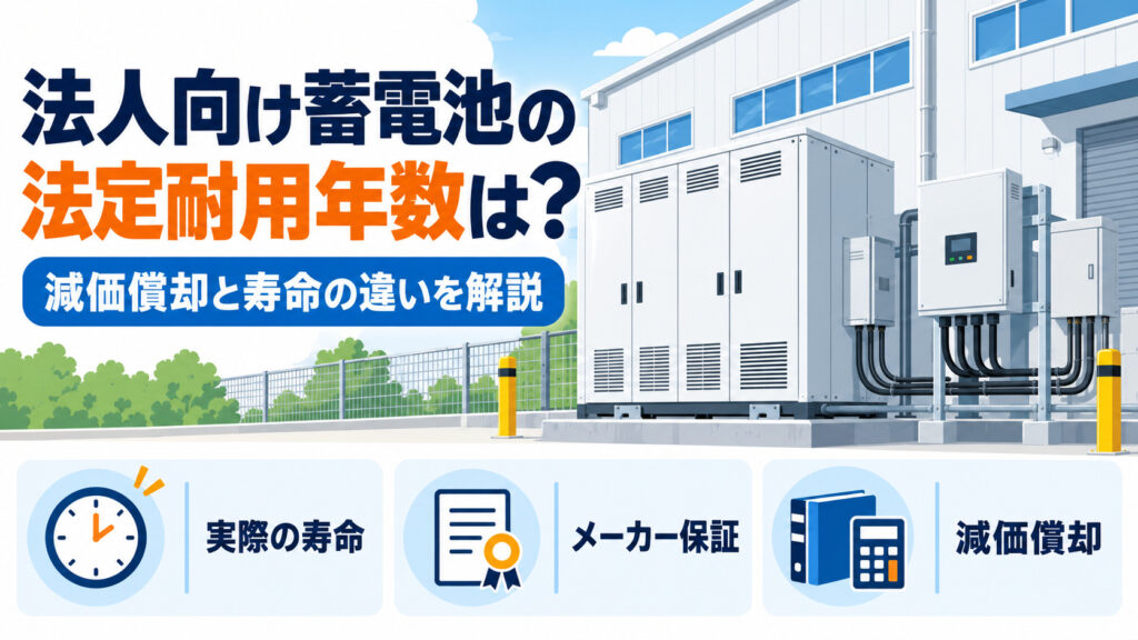 法人向け蓄電池の寿命と減価償却の違い