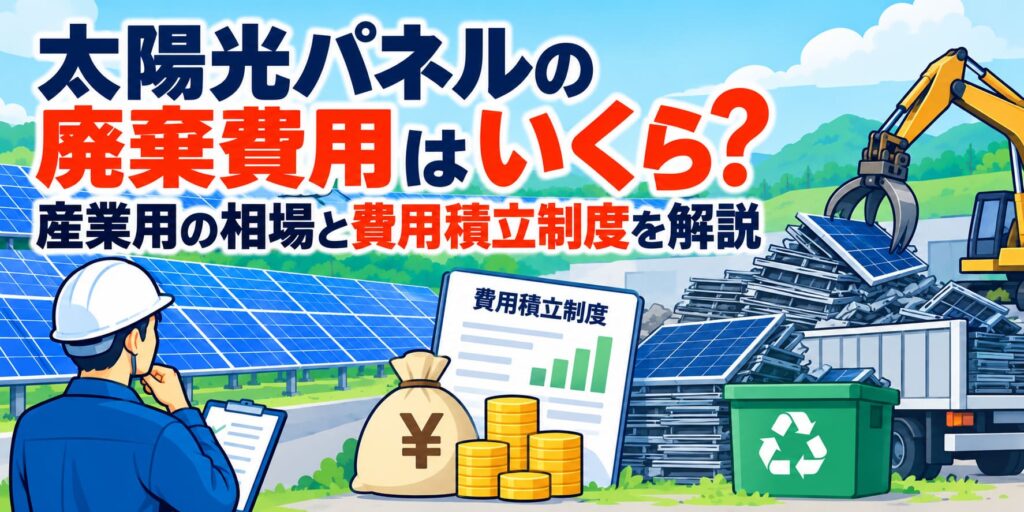 太陽光パネルの廃棄費用はいくら