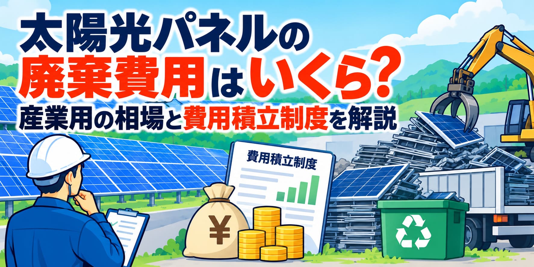太陽光パネルの廃棄費用はいくら