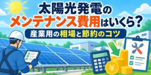 太陽光発電のメンテナンス費用はいくら？