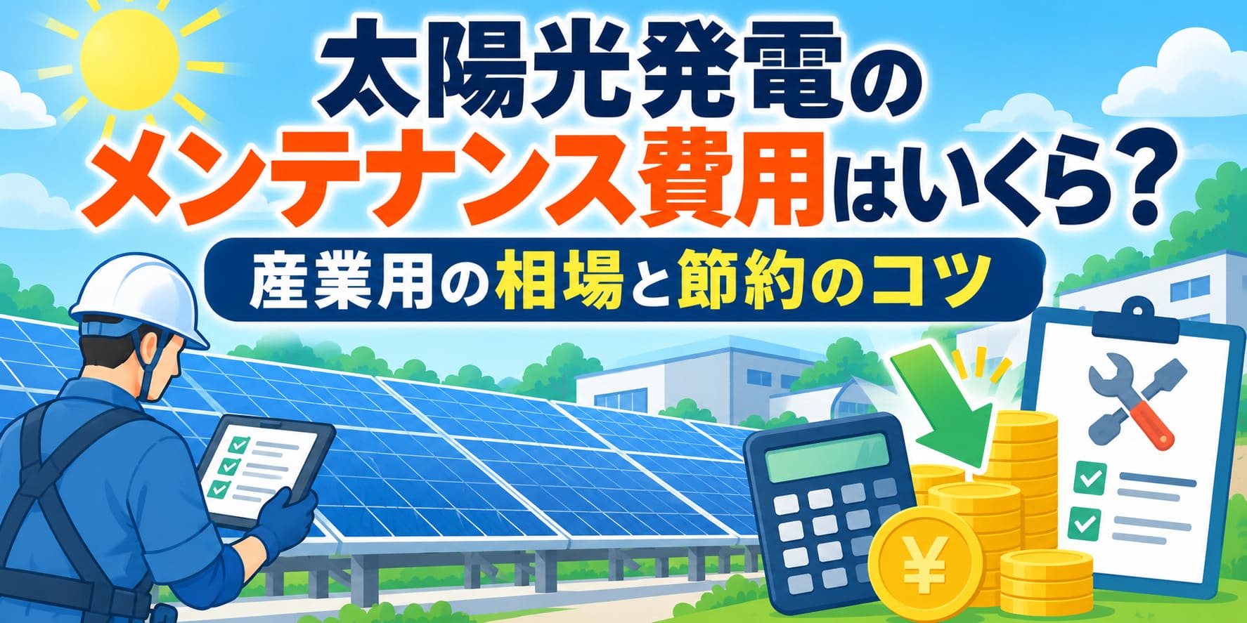 太陽光発電のメンテナンス費用はいくら？