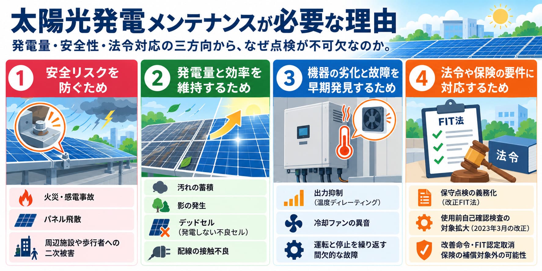 メンテナンスが必要な4つの理由