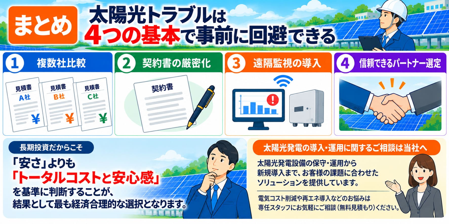 太陽光発電のトラブルについてのまとめ