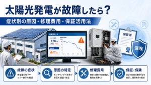 発電設備の異常と修理対応を示すアイキャッチ