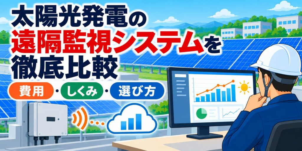 太陽光発電の遠隔監視システムを徹底比較
