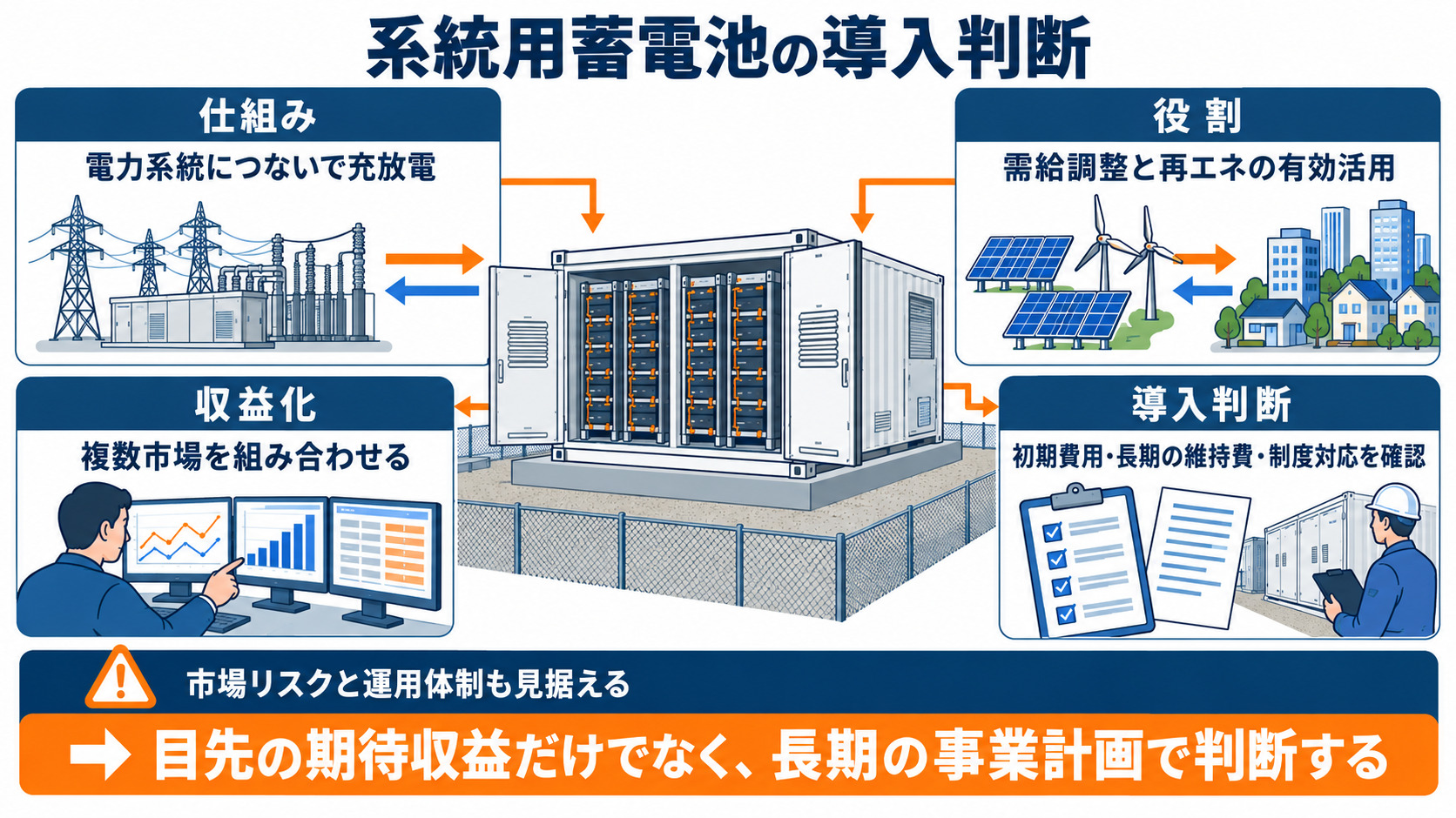 系統用蓄電池の役割と導入判断のポイント