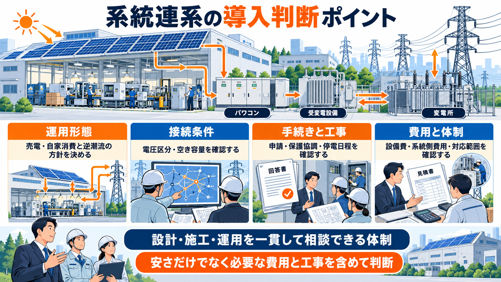 系統連系の導入判断に必要な確認事項