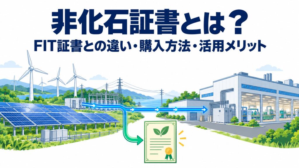 発電設備と証書で示す環境価値の取引