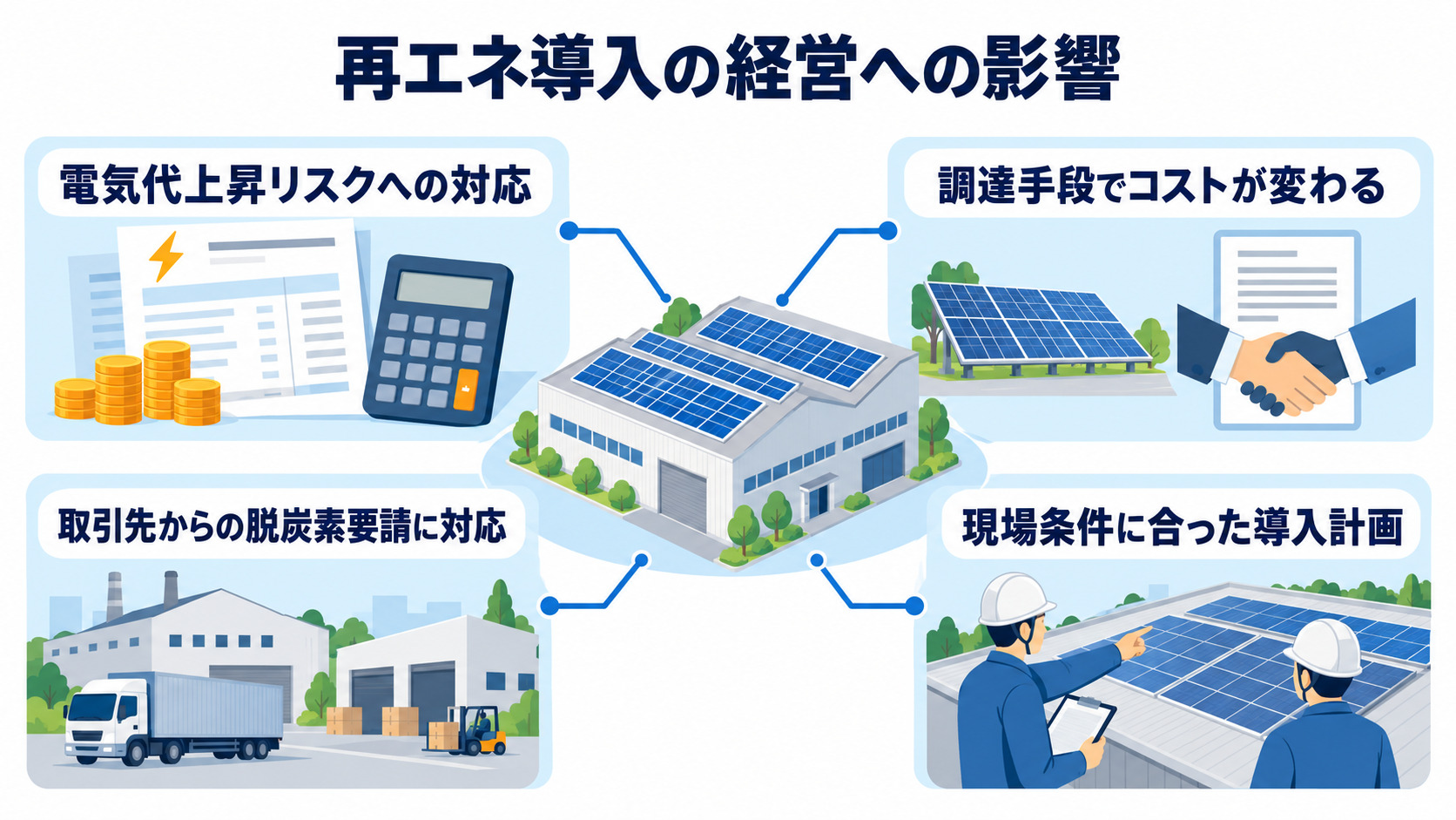 電気コストと取引先対応への影響を示した図