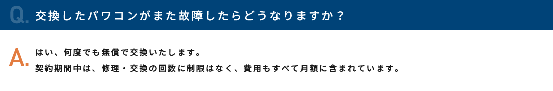 交換したパワコンがまた故障したらどうなりますか？